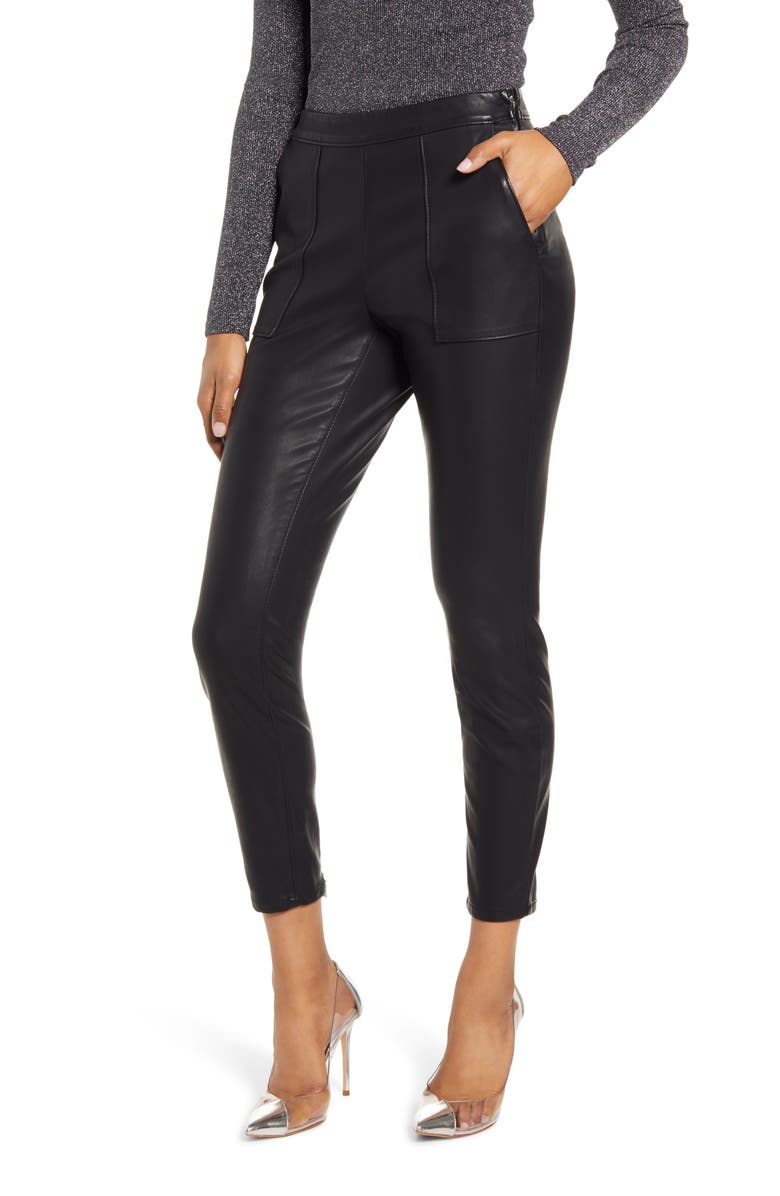 BLANKNYC Faux Leather Leggings, Main, color, 