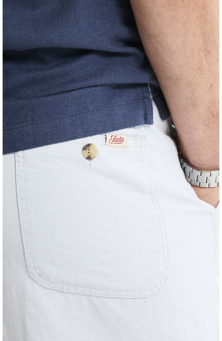 JACHS Linen Blend Drawstring Shorts, Alternate, color, Light Grey