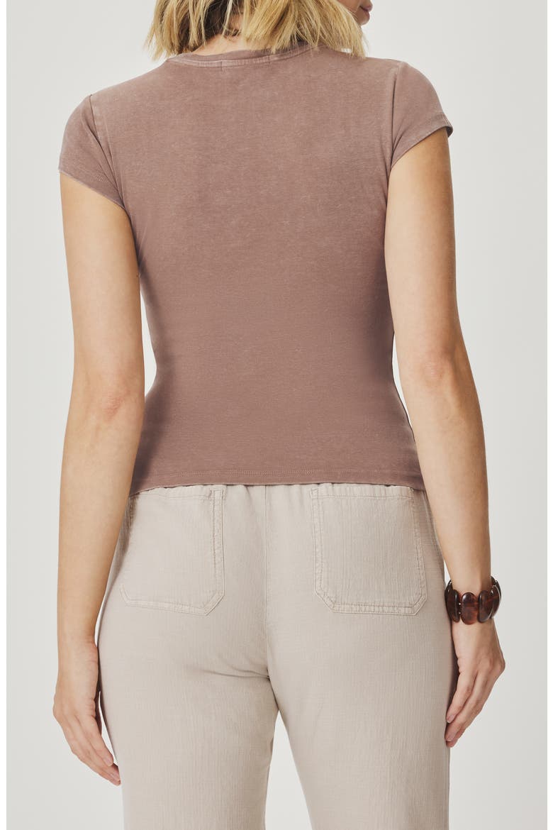 Josie Stretch Jersey T-Shirt, Alternate, color, WICKER BROWN