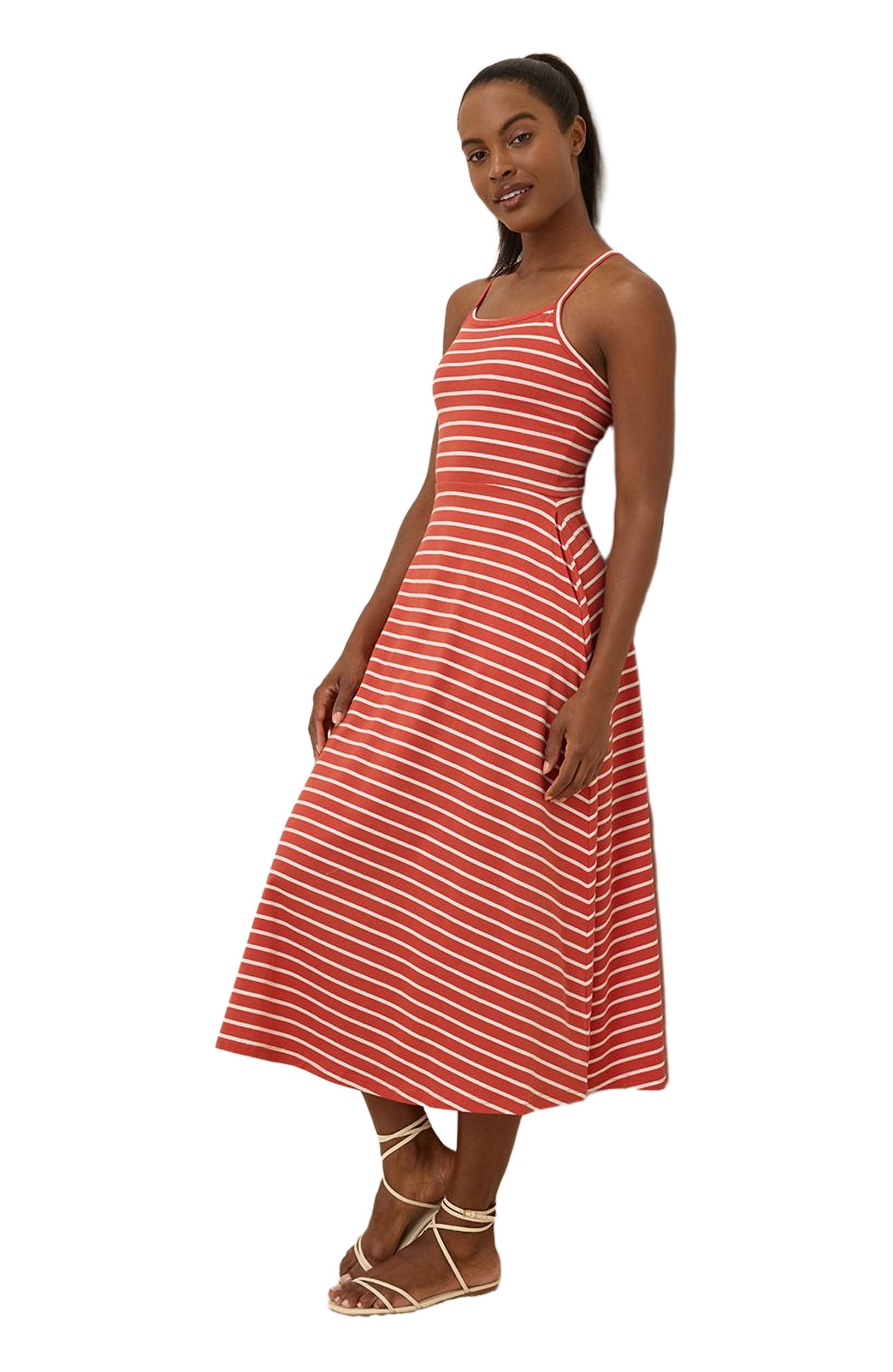 pact fit & flare midi dress reviews Pact Women's Organic Cotton Fit & Flare Midi Dress - Regular