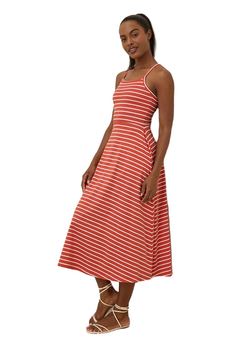 Fit & Flare Midi Dress, Alternate, color, Daytripper Stripe
