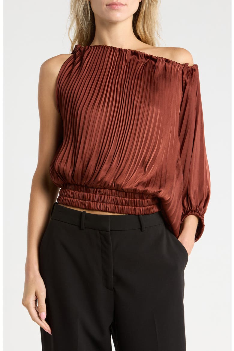 Mara One-Shoulder Top, Main, color, RUST