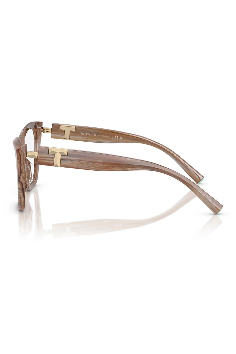 54mm Cat Eye Optical Glasses, Alternate, color, STRIPED TOPAZ / DEMO LENS