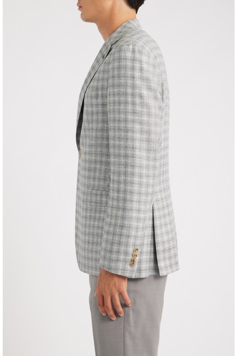 Midland Windowpane Sport Coat, Alternate, color, LIGHT GREY