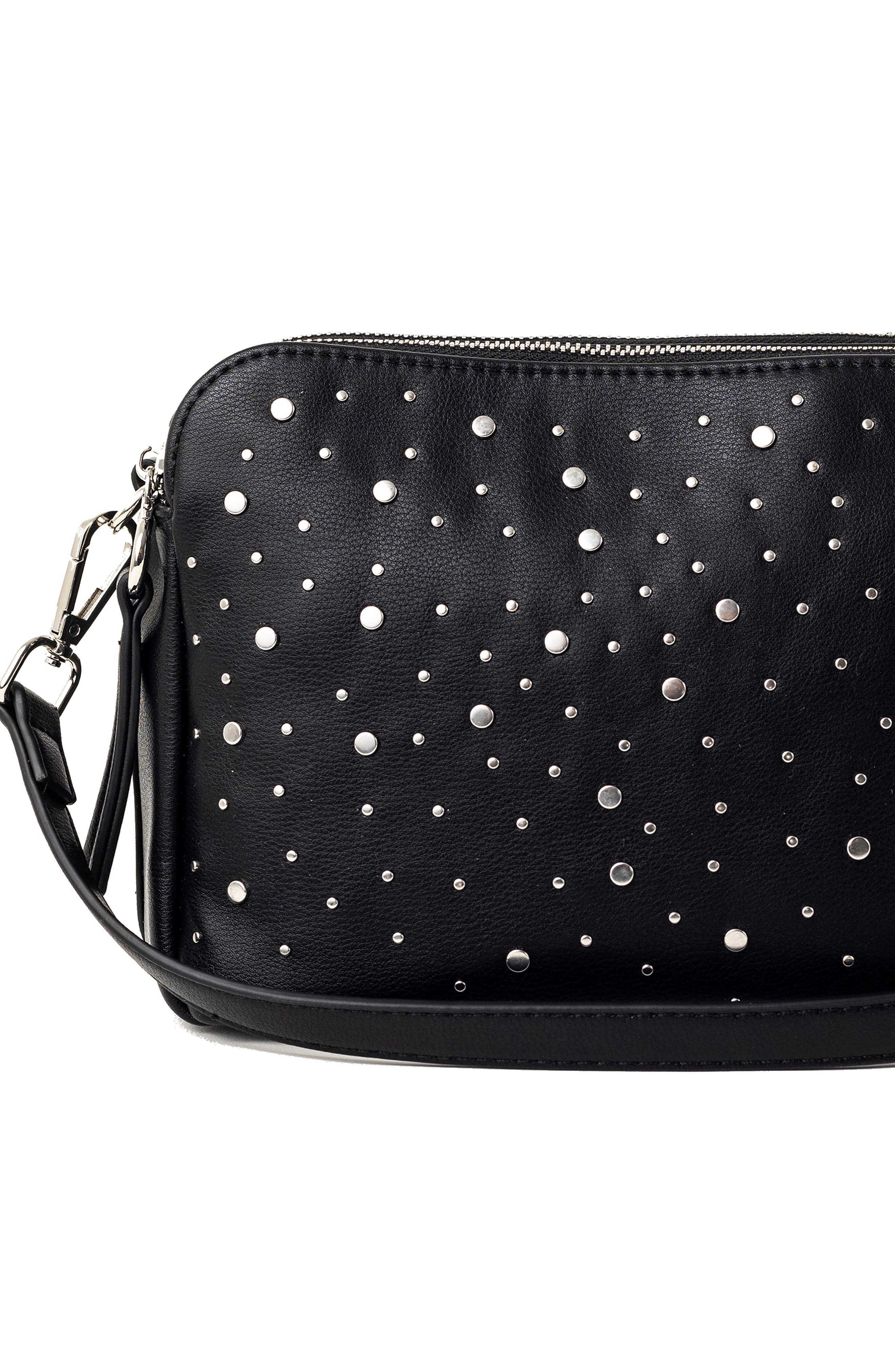 Urban Originals Galaxy Faux Leather Crossbody Bag, Alternate, color, Black