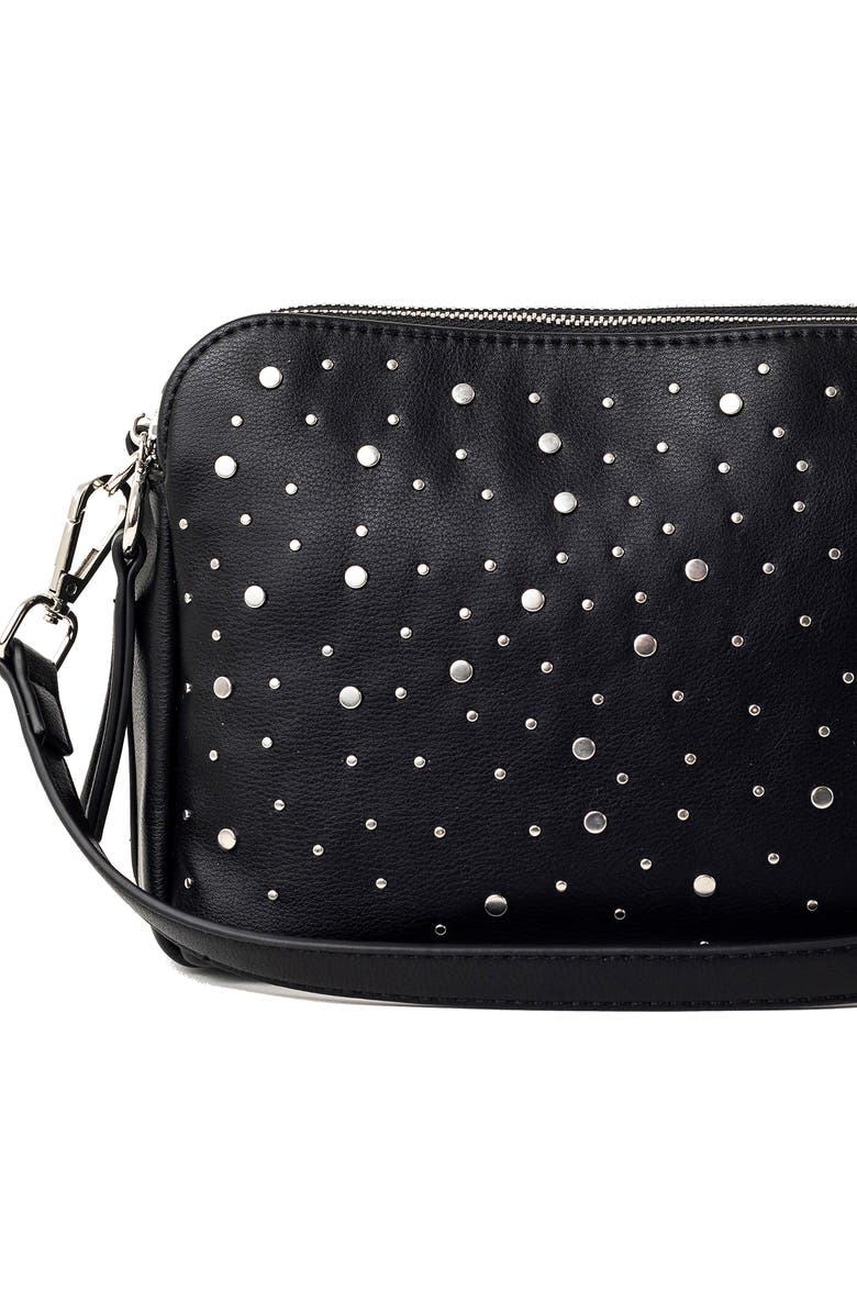 Urban Originals Galaxy Faux Leather Crossbody Bag, Alternate, color, Black