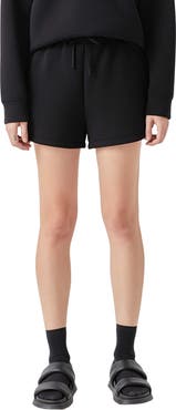 Grey Lab Tie Waist Scuba Knit Shorts
