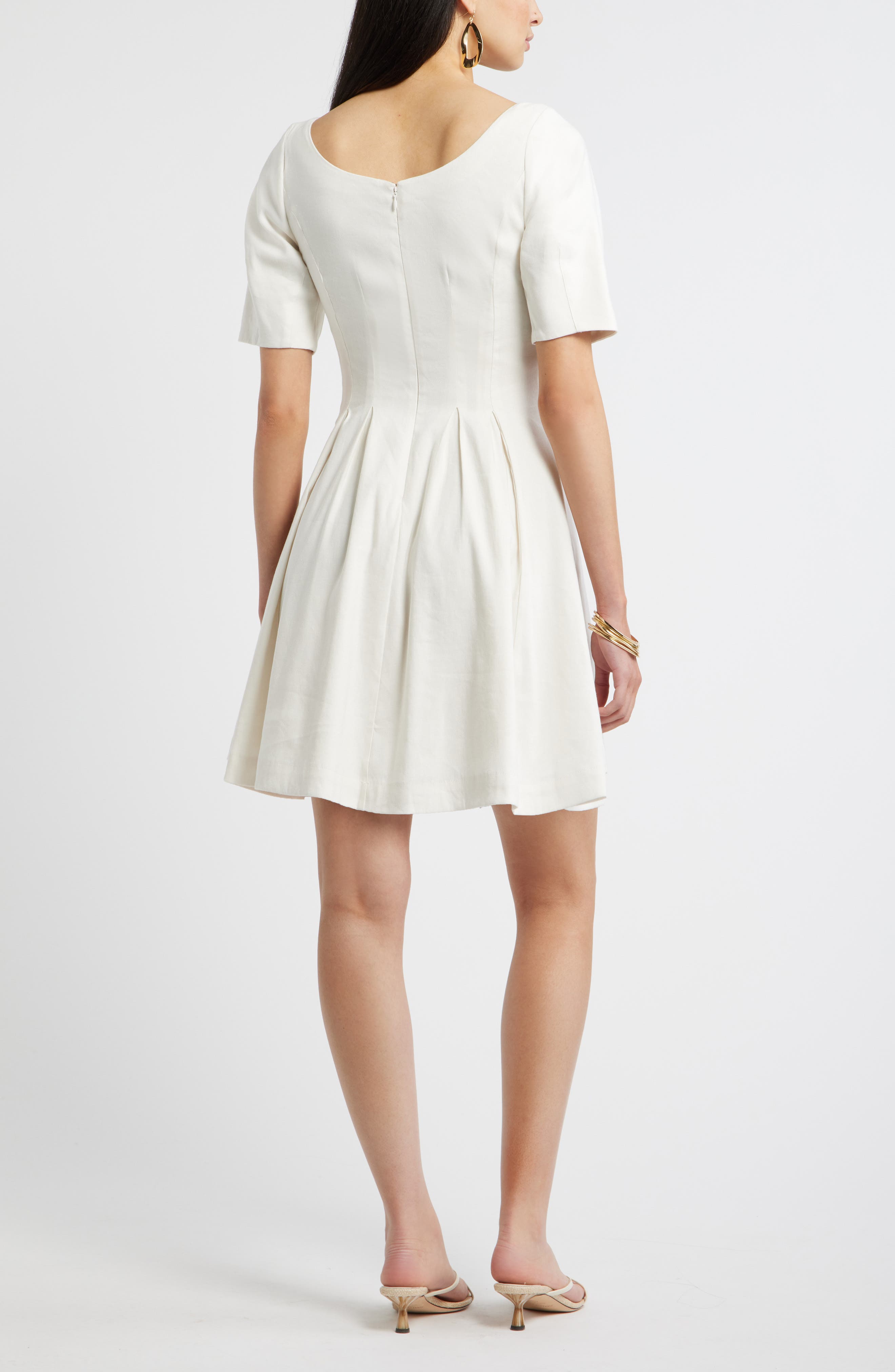 Nordstrom Scoop Neck Linen Blend Dress (Women) | Nordstromrack