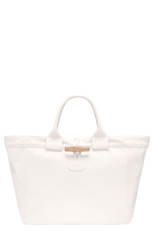 Longchamp Large Le Roseau Cotton Canvas Tote