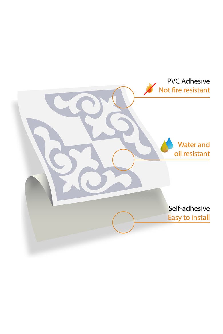 Osborne Monochromatic 96-Piece Tile Sticker Set, Alternate, color, LIGHT GREY