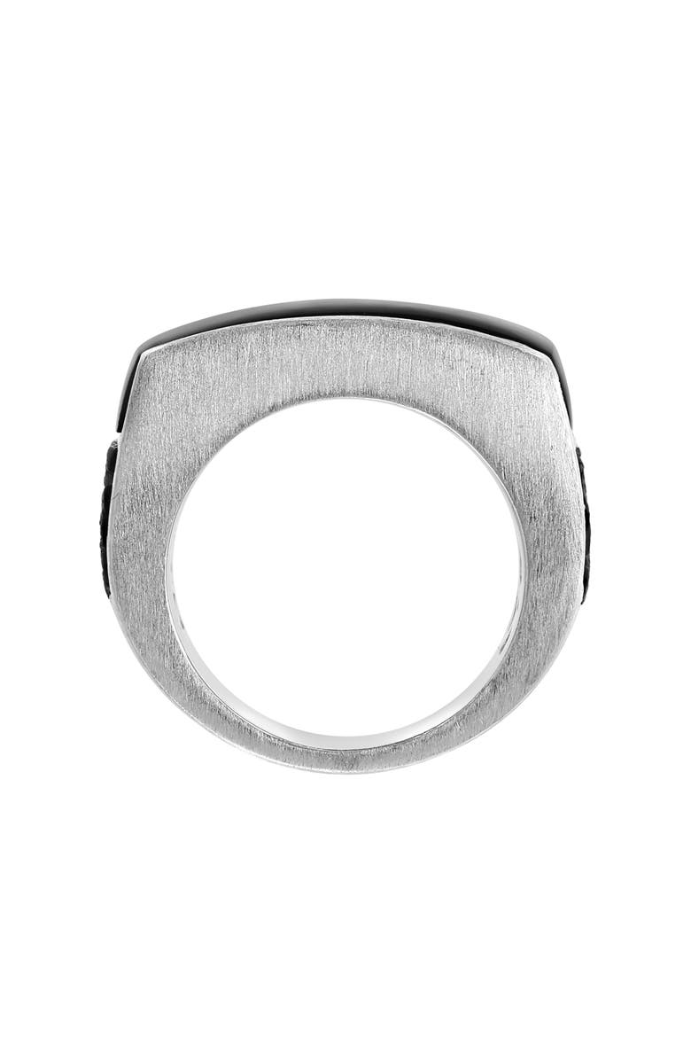 Men's Onyx Signet Ring, Alternate, color, BLACK