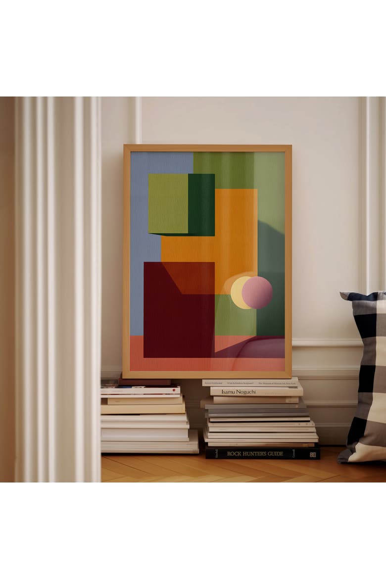 Form and Structure No. 11 Geometric Abstract Art Print, Alternate, color, Black Frame - 12x16