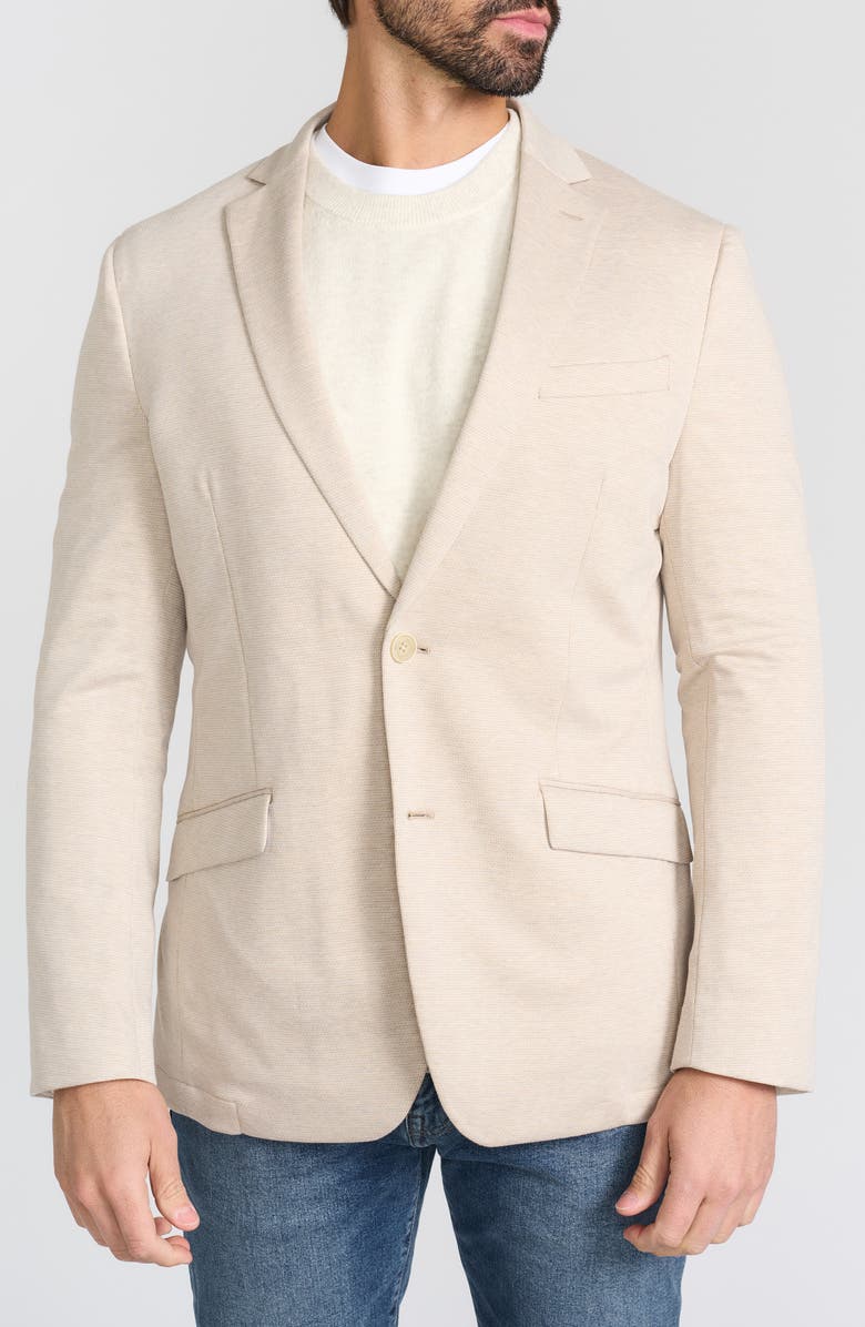 SAVILE ROW CO Tan Textured Neat Knit Sport Coat, Main, color, Tan