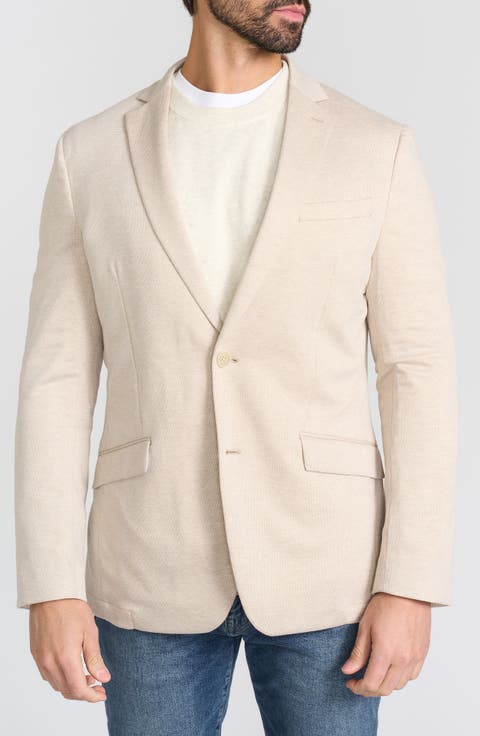 Tan Textured Neat Knit Sport Coat