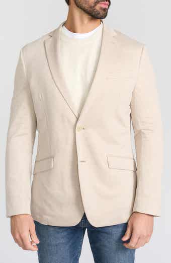 SAVILE ROW CO Tan Textured Neat Knit Sport Coat