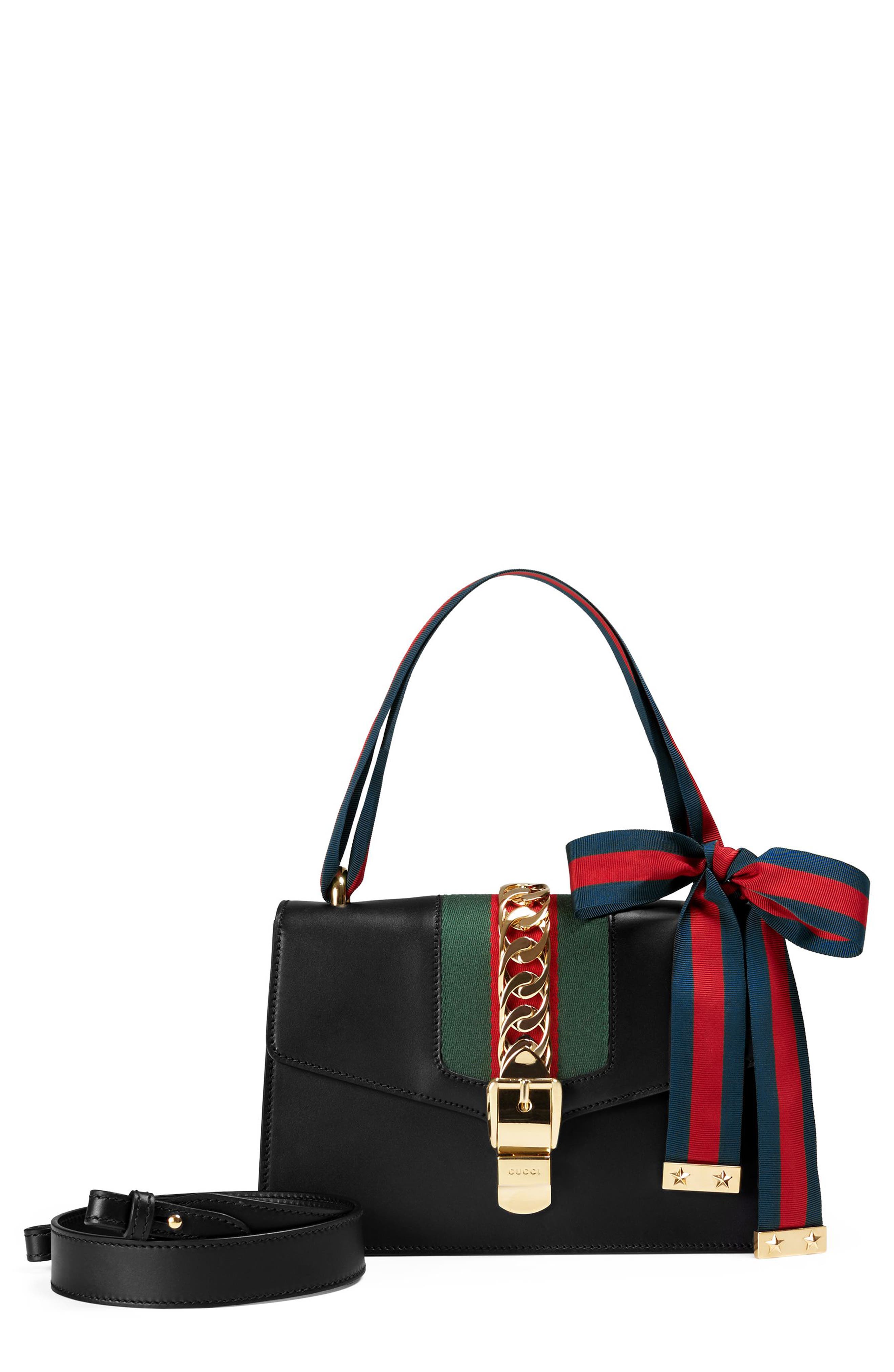Gucci Small Leather Shoulder Bag, Main, color, 
