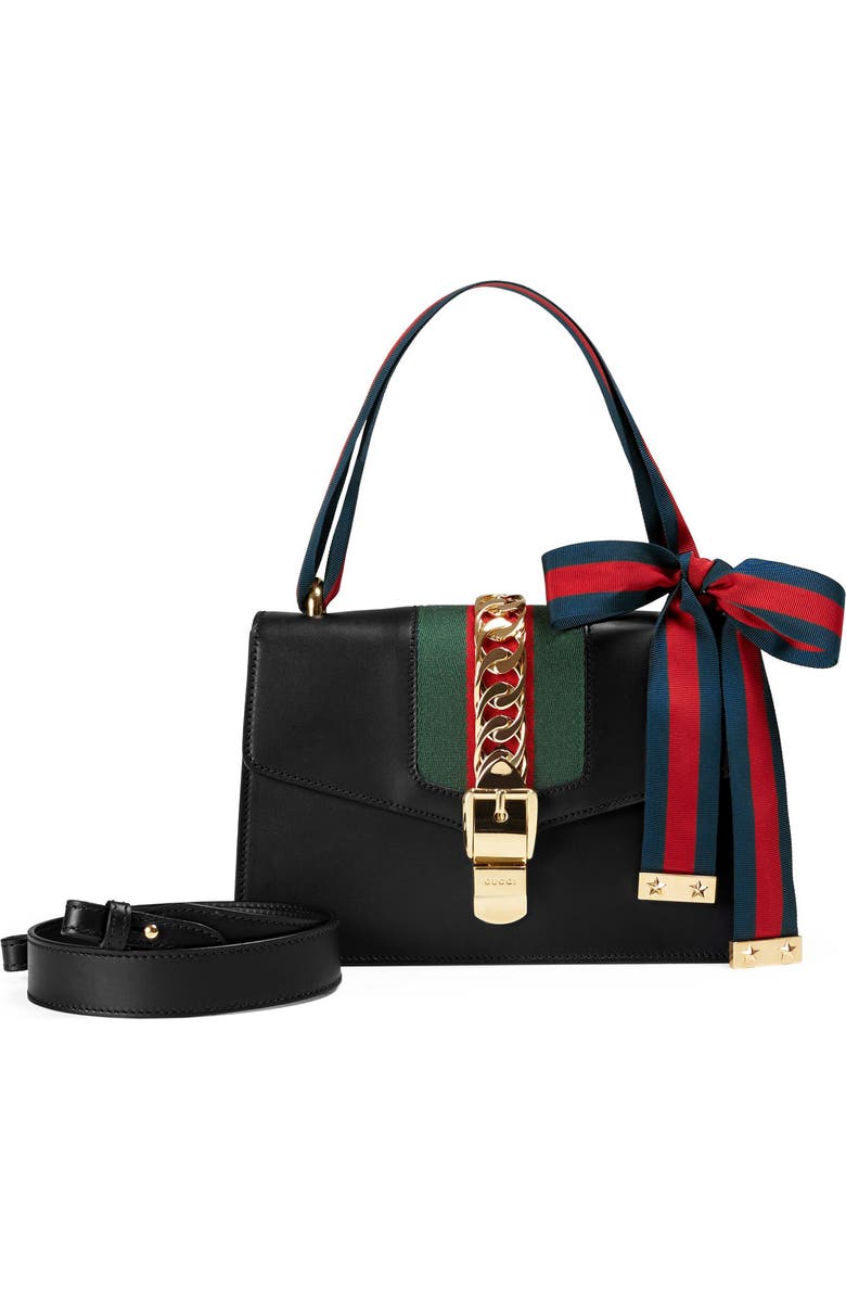 Gucci Small Leather Shoulder Bag, Main, color,