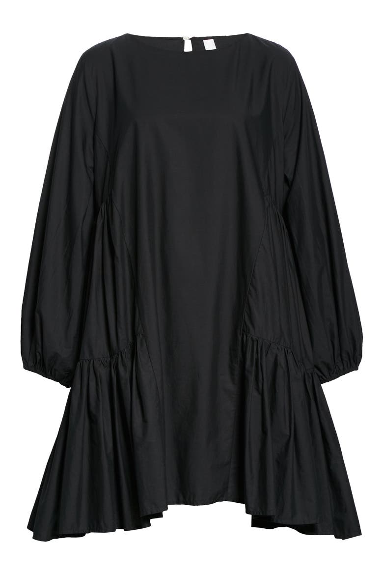 Byward Long Sleeve Pima Cotton Dress, Alternate, color, BLACK