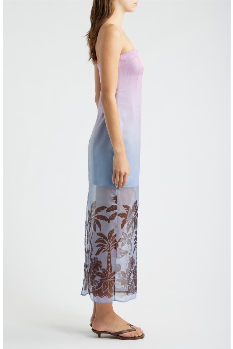 ombre midi dress Ibiza Blue Sequin Ombre Midi Dress M