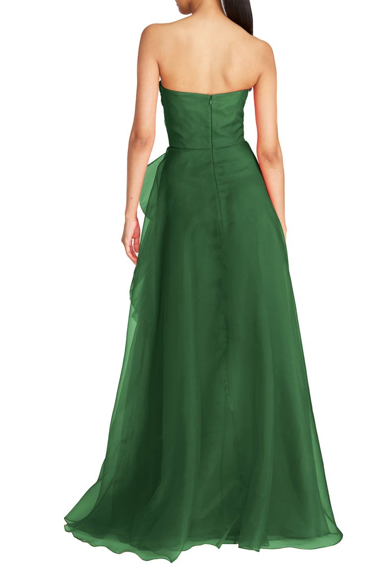 Teresa Strapless Draped Gown, Alternate, color, THORN