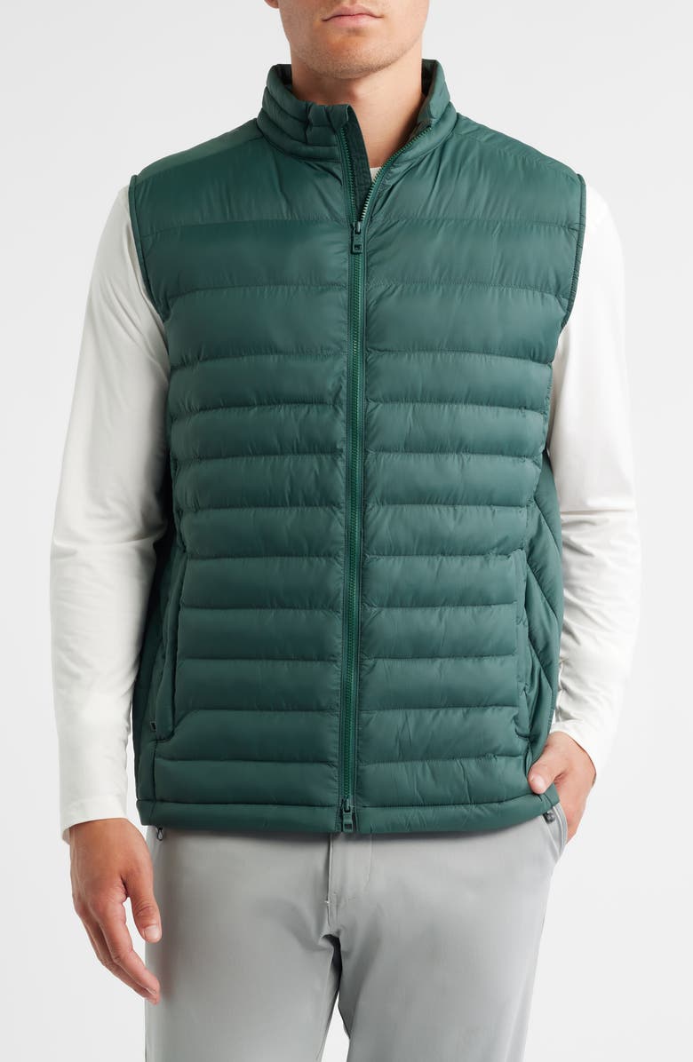 Peter Millar Apex Quilted Water Resistant Vest, Alternate, color, Nordic Pine