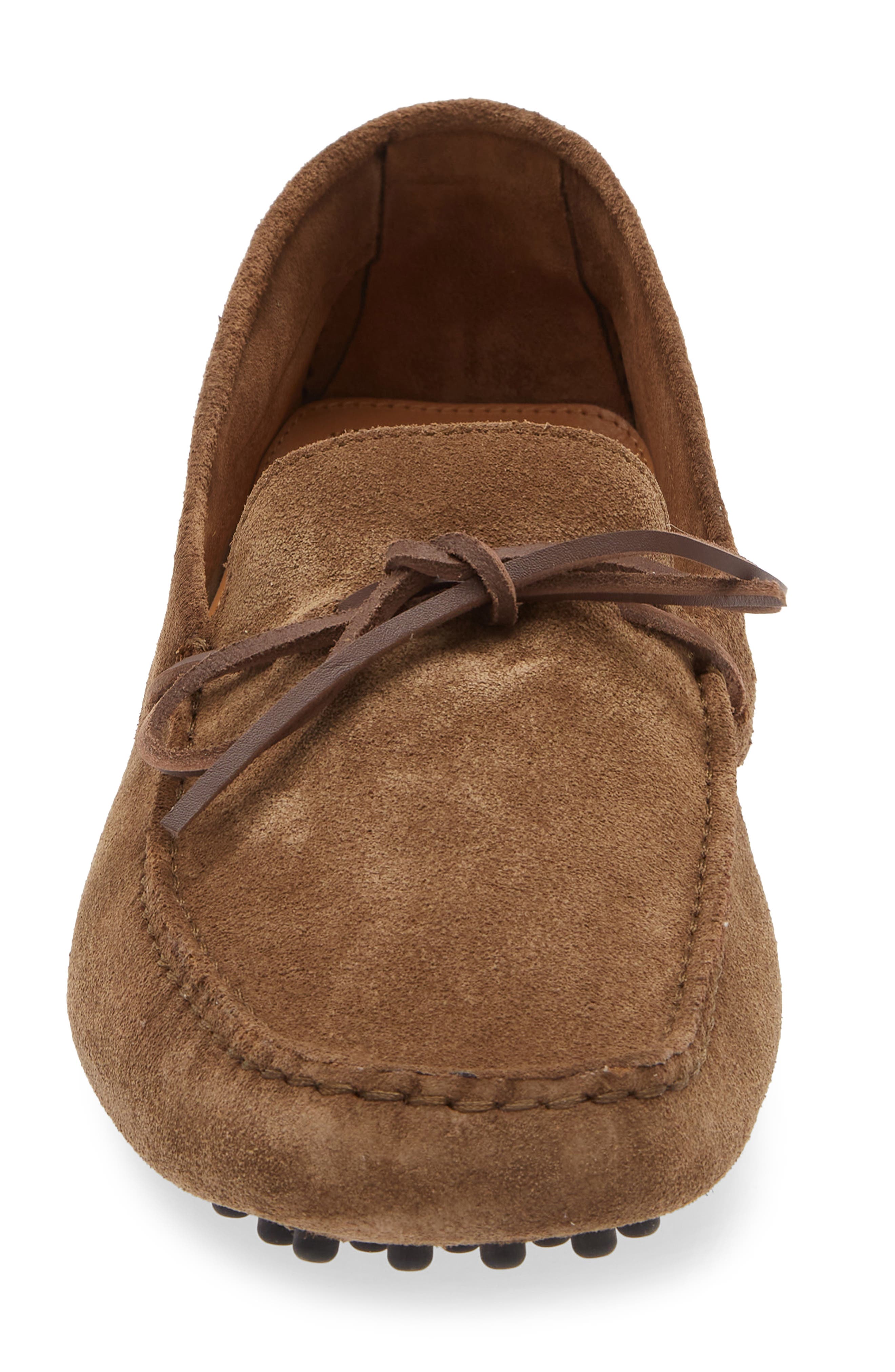 TOM FORD Suede Driving Shoe, Alternate, color, Dark Taupe