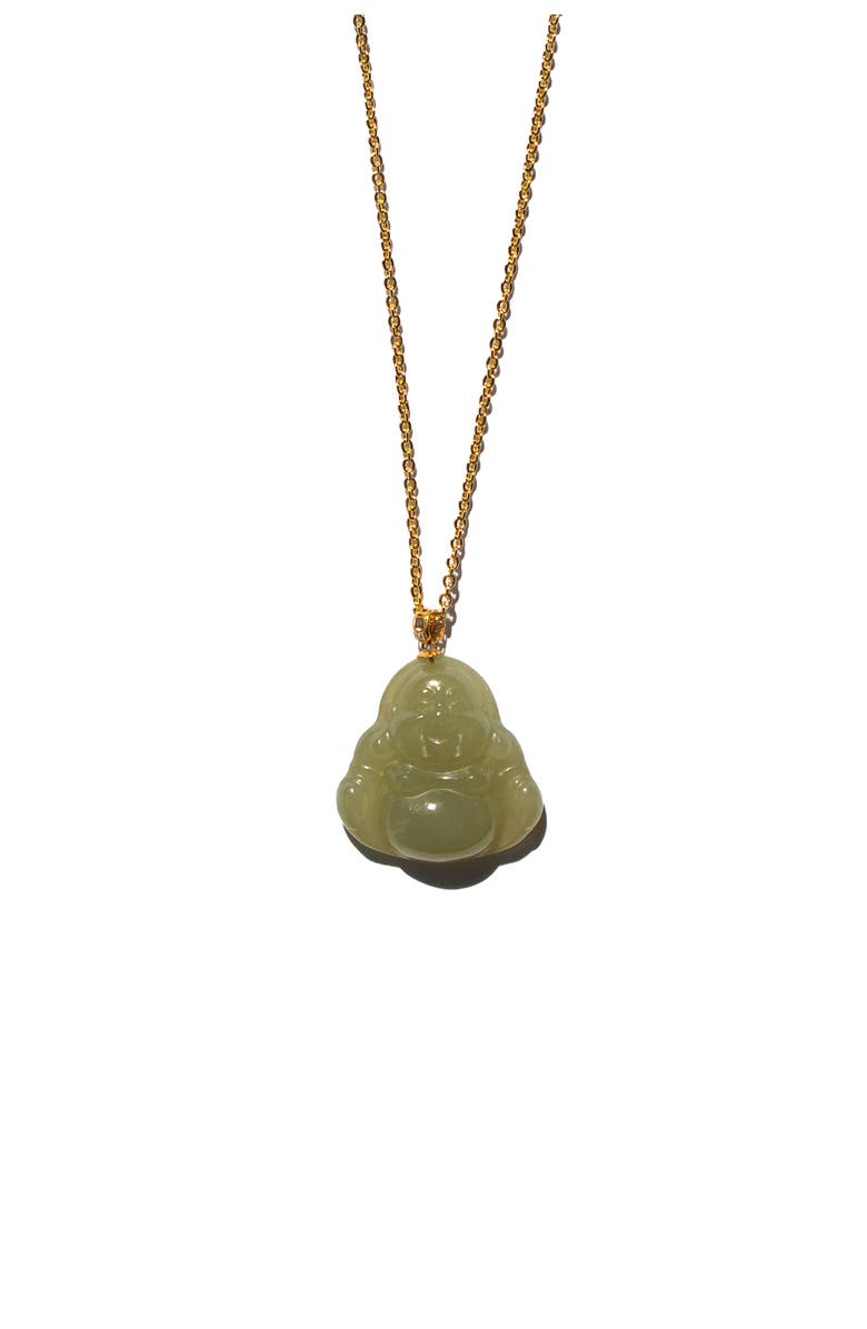 seree Buddha Green jade buddha pendant necklace, Main, color, 