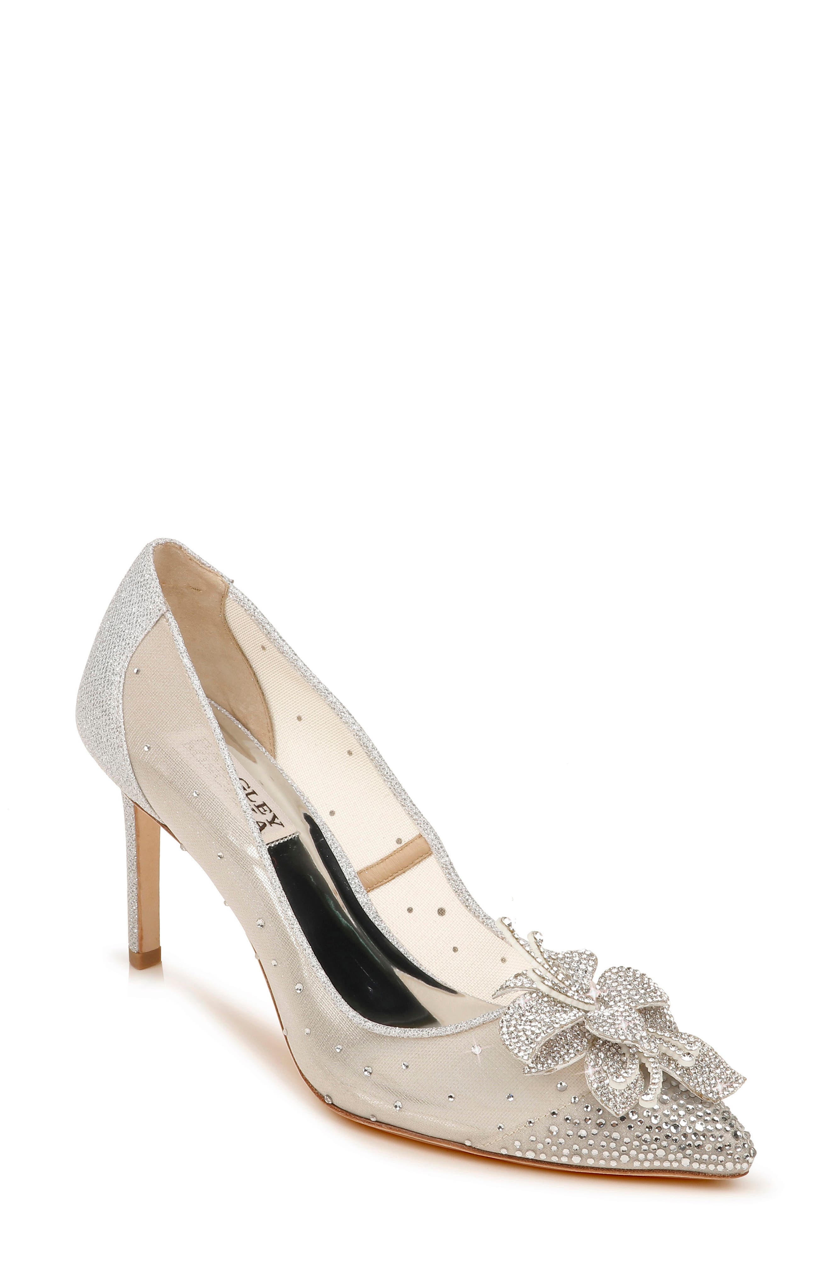 Badgley Mischka Collection Gilda Embellished Pointed Toe Pump, Main, color, 