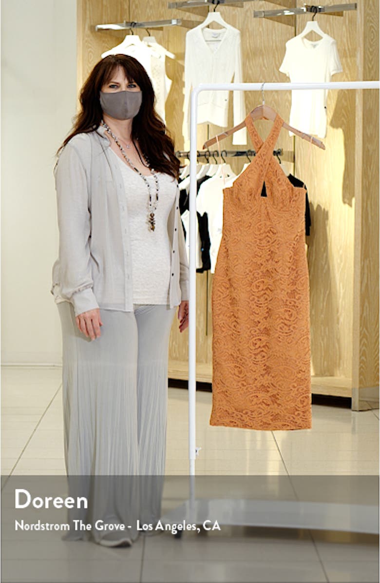 Riviera Crossover Halter Neck Cutout Corset Dress, sales video thumbnail