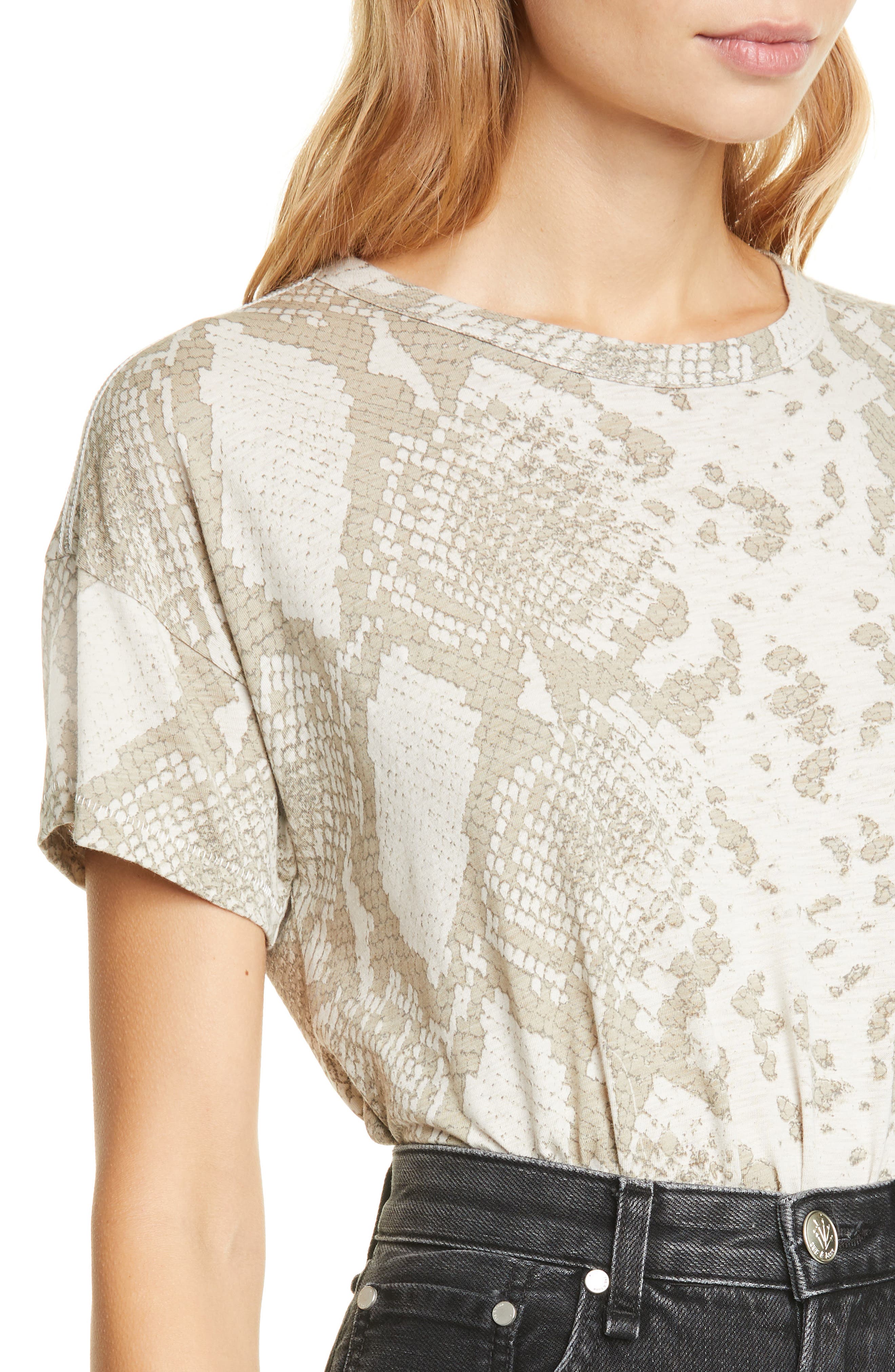 rag & bone Snake Print Vintage Crew Tee (Women) | Nordstromrack