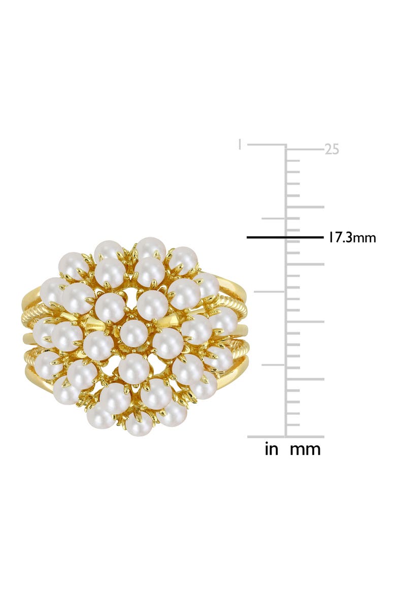 2-2.5mm Cultured Freshwater Pearl Cluster Ring, Alternate, color, WHITE