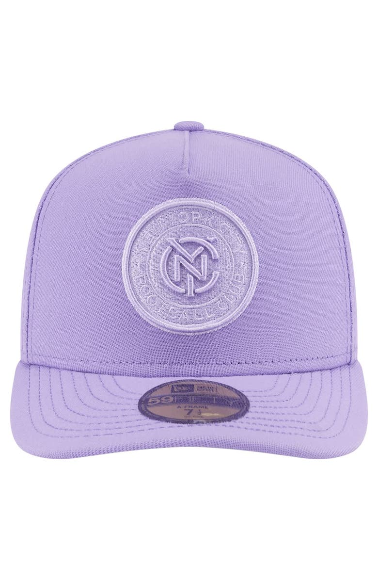 New Era Men's New Era Purple New York City FC Color Pack A-Frame 59FIFTY Fitted Hat, Alternate, color, Purple