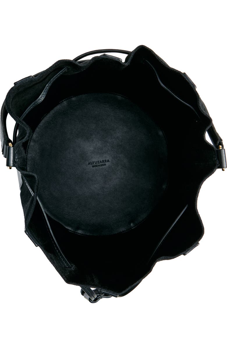 Altuzarra Large Drum Canvas & Leather Bucket Bag, Alternate, color,