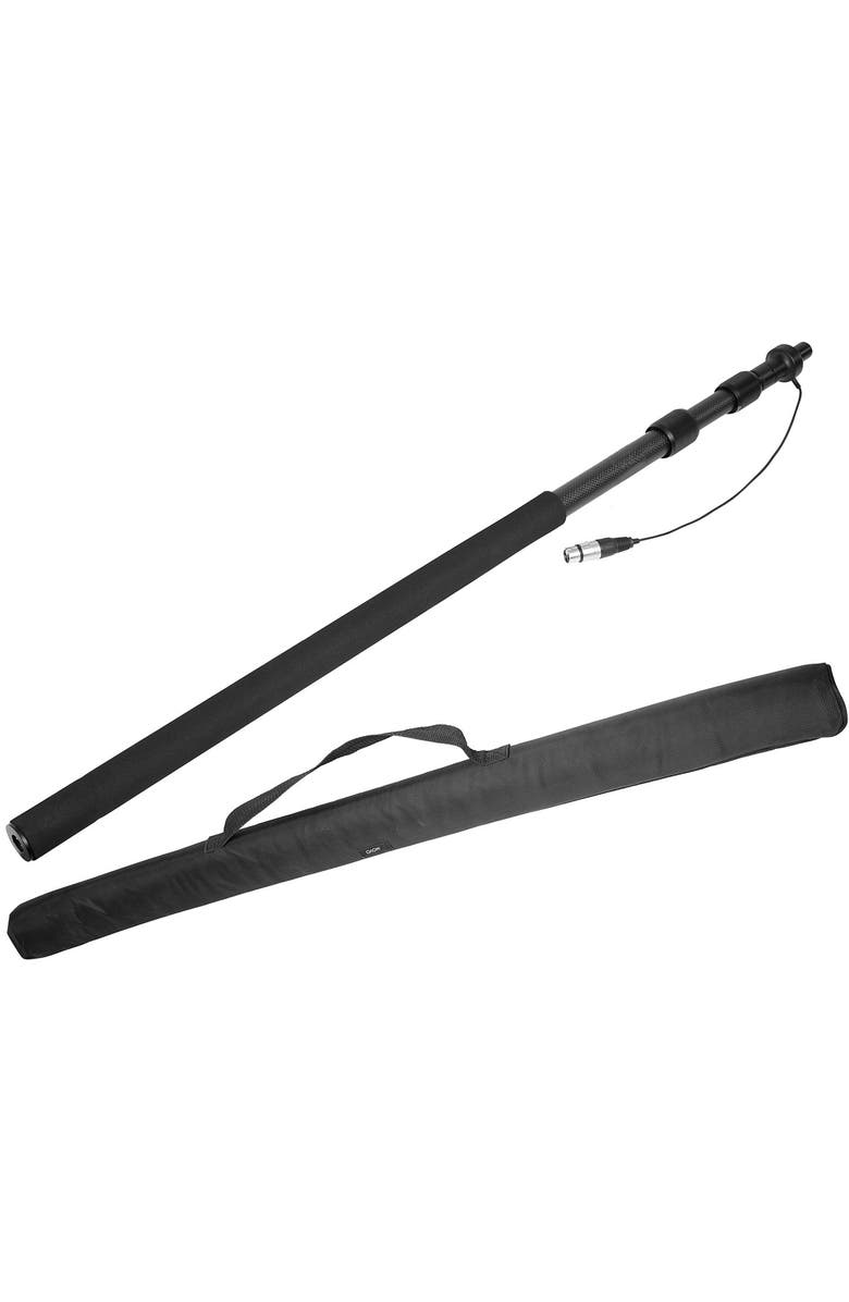 MOVO CMP-25 8.2' Telescoping Carbon Fiber Microphone Boom Pole with Integrated XLR Cable for Video Production and Electronic News Gathering, Main, color, Black