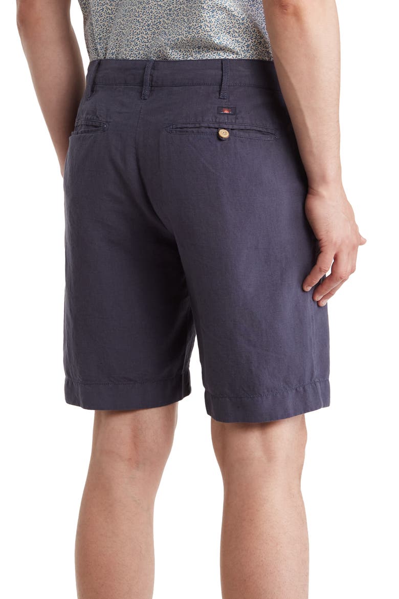 Malibu Linen & Cotton Chino Shorts, Alternate, color, DARK NAVY