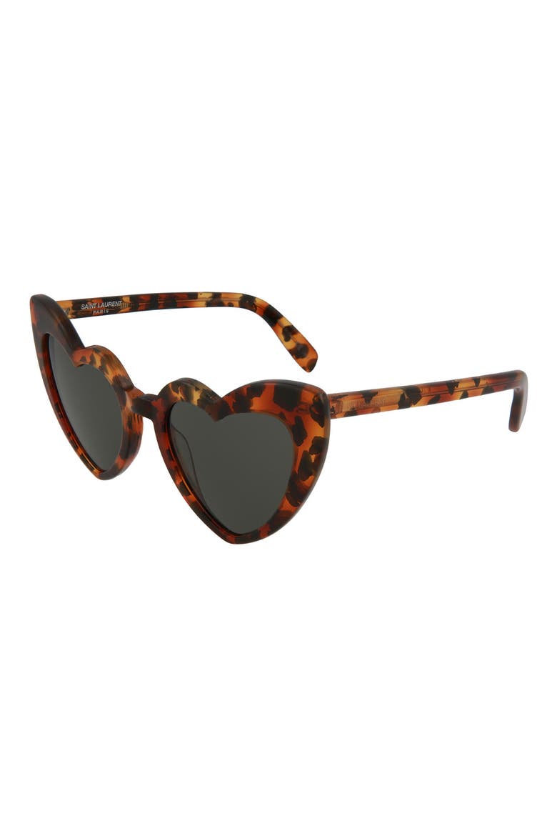 54mm Heart Sunglasses, Alternate, color, HAVANA HAVANA GREY/GRY