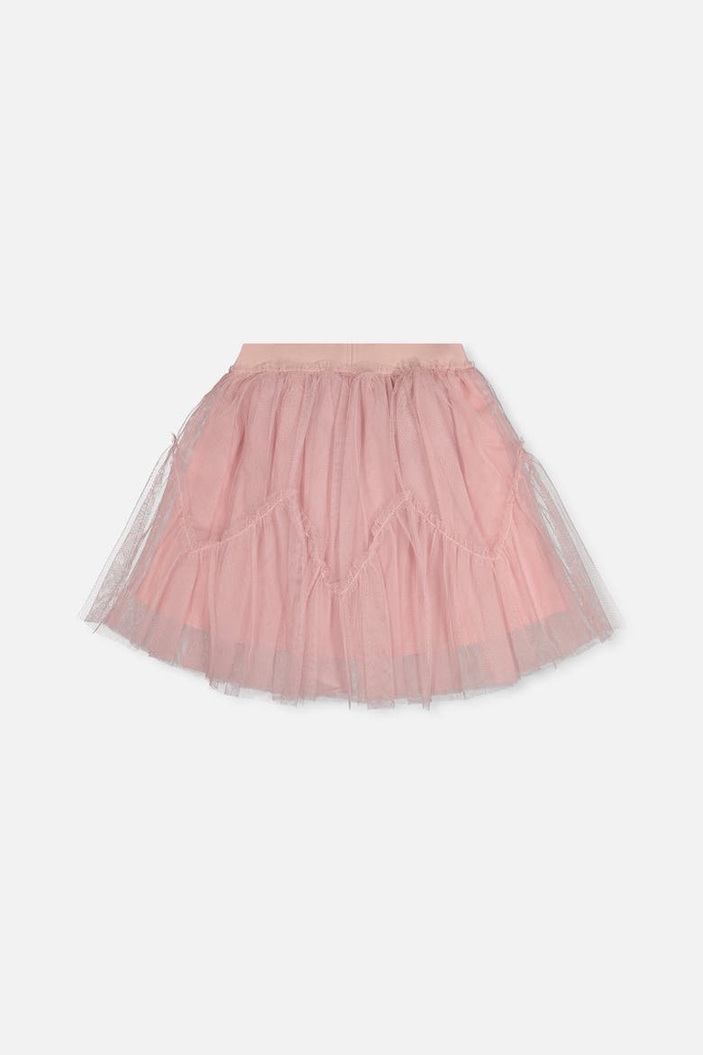 Tiered Mesh Elastic Waist Skirt, Alternate, color, Pale Dusty Pink