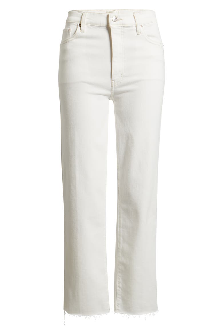 Le Sleek Raw Hem High Waist Straight Leg Jeans, Alternate, color, AU NATURAL CLEAN RAW AFTER
