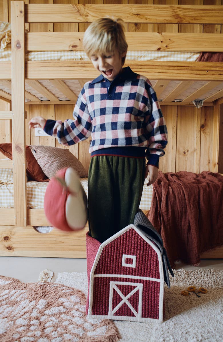 Lorena Canals Farmhouse Basket, Alternate, color, Burgundy