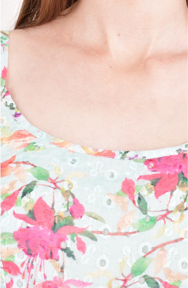 RAAS Caty Floral Tiered Maxi Dress, Alternate, color, Light Blue