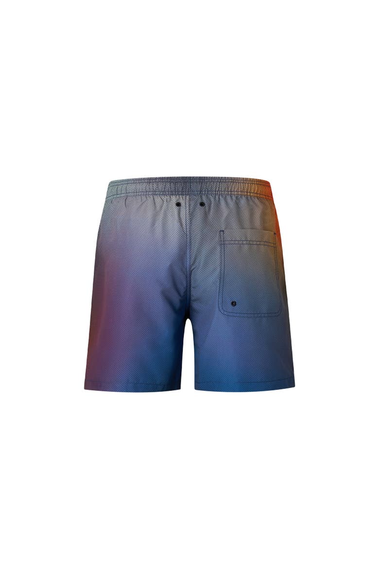 Laron Swim Shorts, Alternate, color, Blue/Red/Orange
