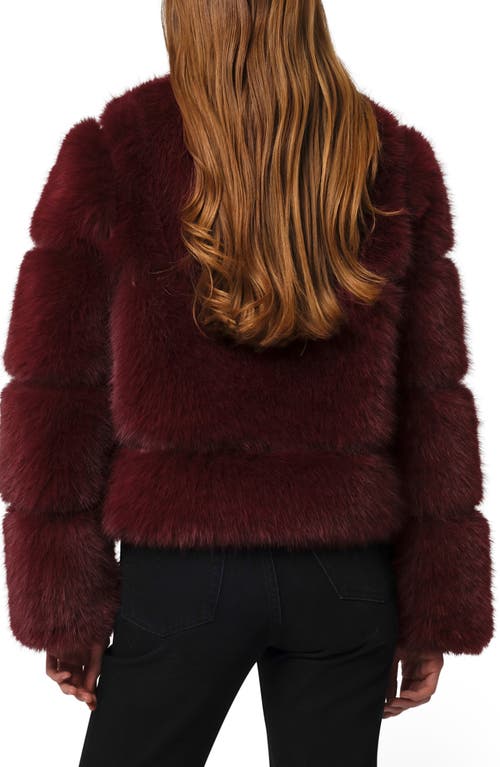 Apparis Sai Faux Fur Coat In Burgundy