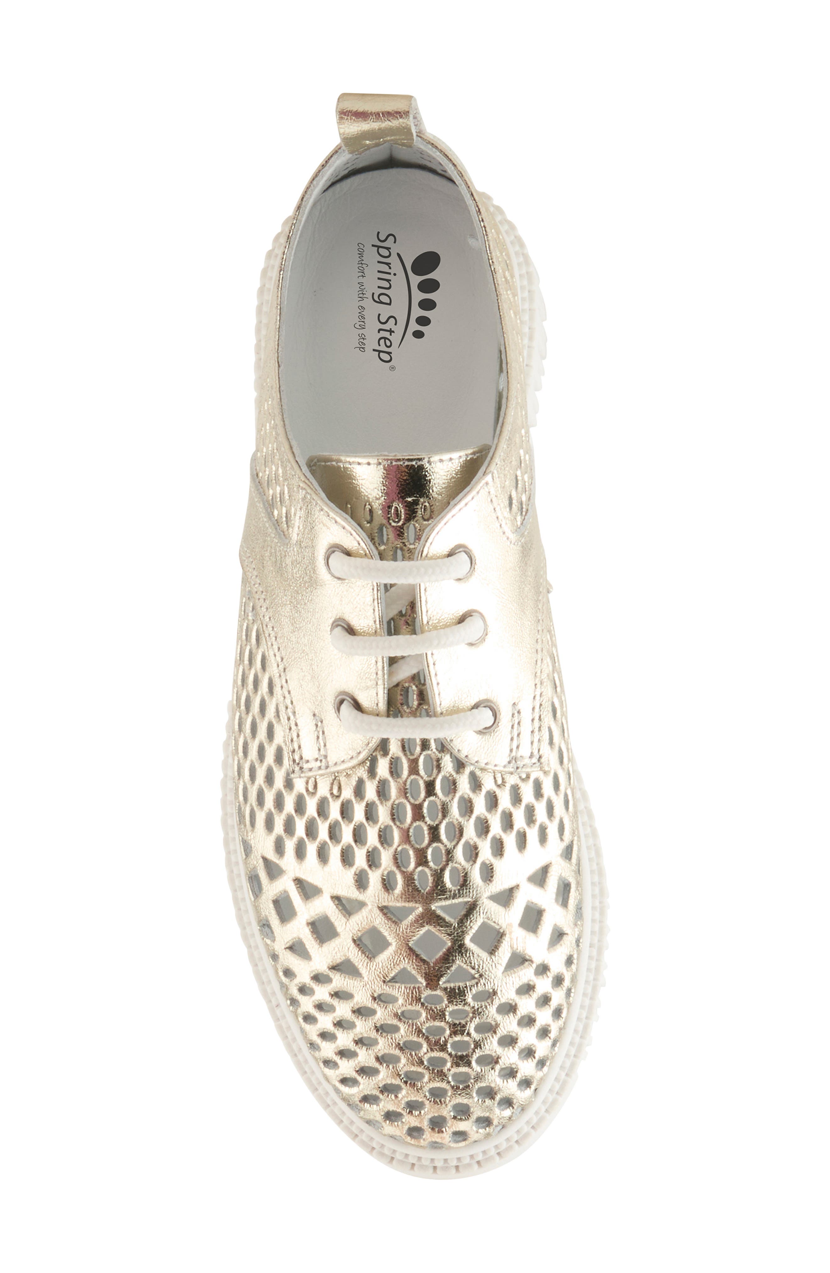 Perforated Sneaker, Alternate, color, GOLD