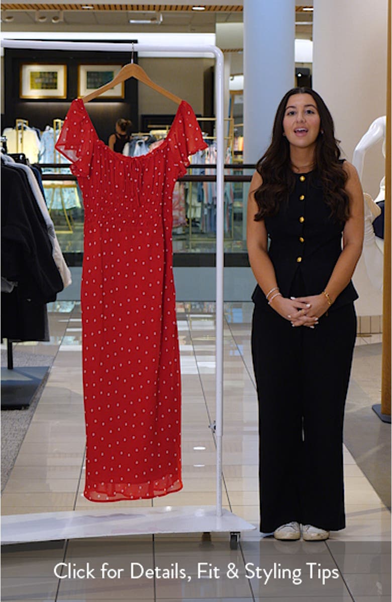 Sherrie Polka Dot Midi Dress, sales video thumbnail