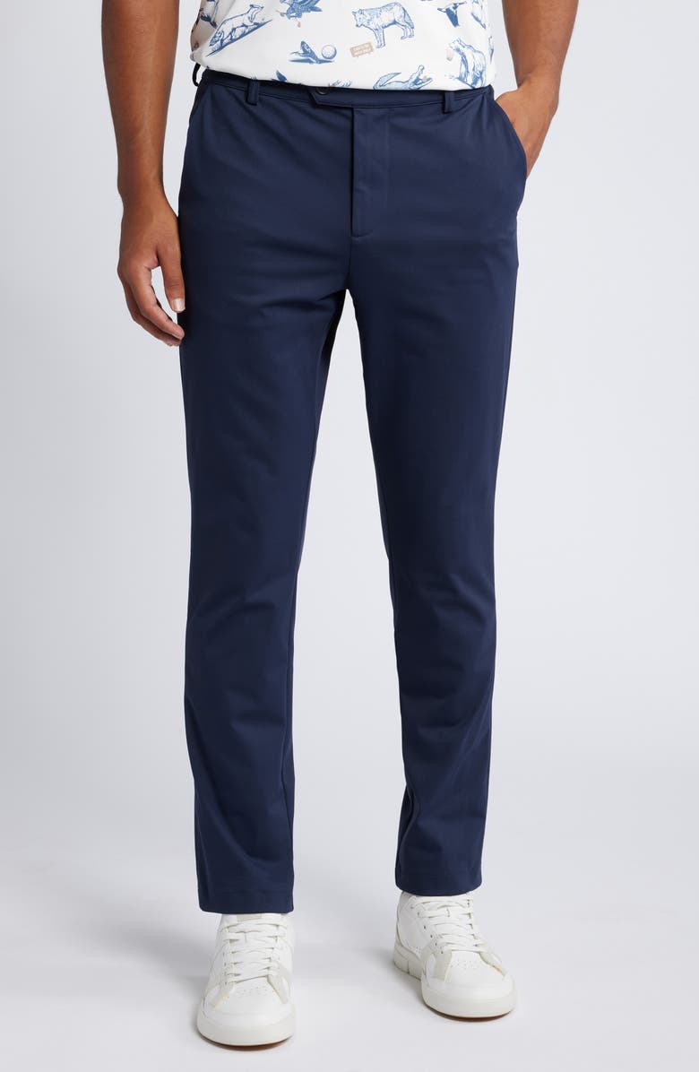 Mizzen+Main Upton Flat Front Chinos, Main, color, Navy Solid