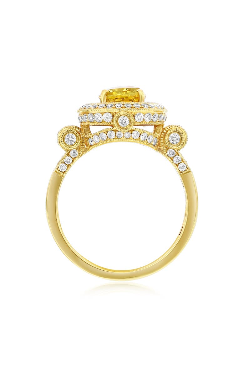 14K Yellow Gold 1.63ct Yellow Sapphire & 0.92cttw Diamond Ring, Alternate, color, Yellow