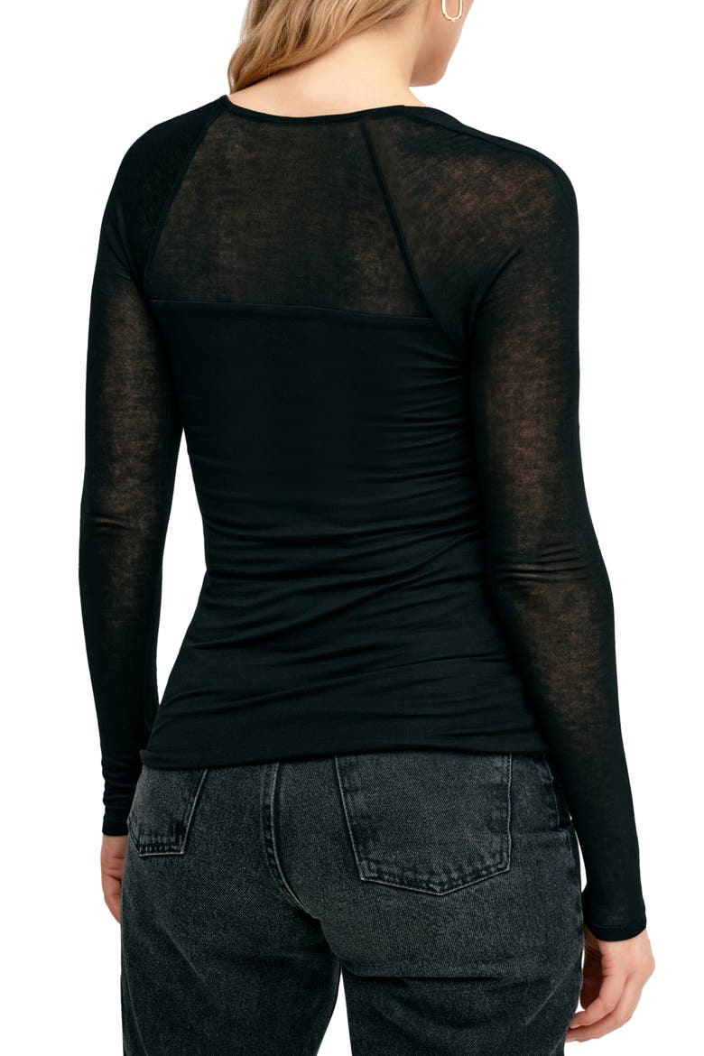 Lonnie Long Sleeve Top, Alternate, color, BLACK