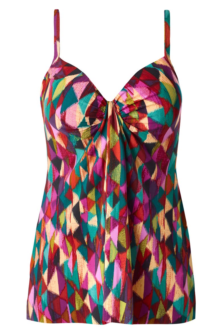 Farfalle Marina Underwire Tankini Top, Alternate, color, MULTI