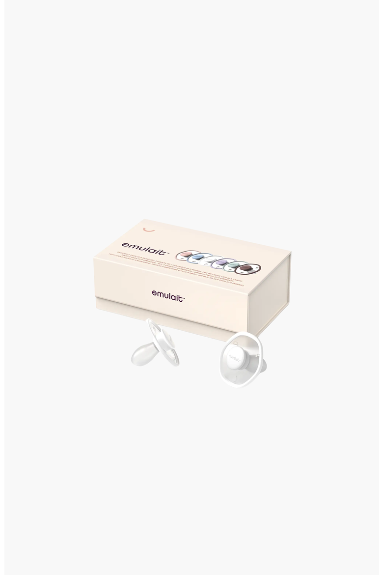 The Emulait Pacifier 0-6 Months 2-Pack, Alternate, color, White