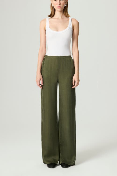 Nocturne Fluid Tailored Wide-leg Pants In Green